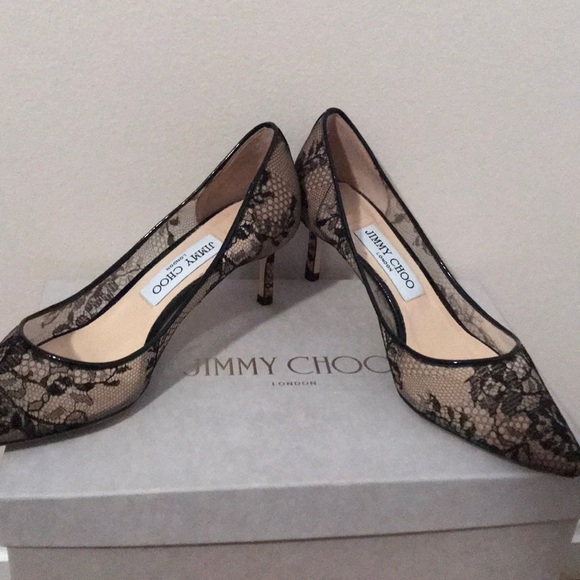 Jimmy Choo Shoes - Jimmy Choo Romy 60 black Lace Heels